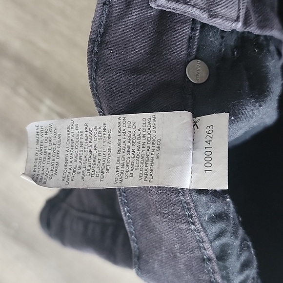 Garage Retro High Waist Jean Short Black Roll Hem Stretch Denim Size 00 - Picture 10 of 11